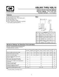 Datasheet KBL06 manufacturer GOOD-ARK