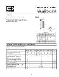 Datasheet RB153 manufacturer GOOD-ARK