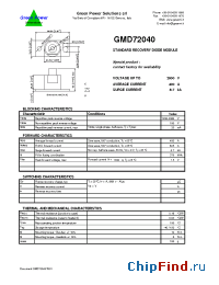 Datasheet GMD72040 manufacturer Green Power
