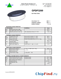 Datasheet GPDP3260 manufacturer Green Power