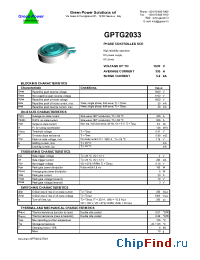 Datasheet GPTG2033 manufacturer Green Power