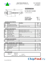 Datasheet GSD63034 manufacturer Green Power