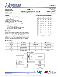 Datasheet GS71024U-10I manufacturer GSI