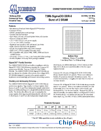 Datasheet GS8662T09 manufacturer GSI