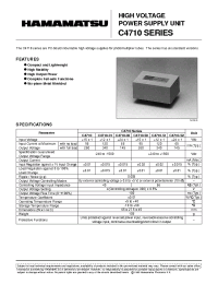 Datasheet C4710-50 manufacturer Hamamatsu