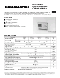 Datasheet C4900-51 manufacturer Hamamatsu