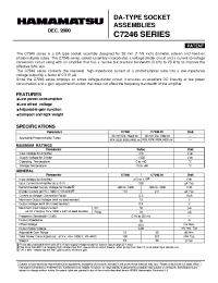 Datasheet C7246 manufacturer Hamamatsu