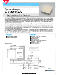 Datasheet C7921CA manufacturer Hamamatsu