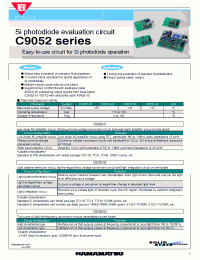 Datasheet C9052-02 manufacturer Hamamatsu