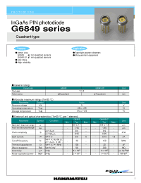 Datasheet G6849 manufacturer Hamamatsu