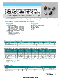 Datasheet G7881-23 manufacturer Hamamatsu