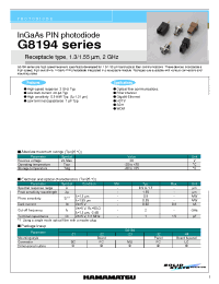 Datasheet G8194 manufacturer Hamamatsu
