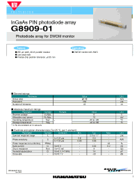 Datasheet G8909 manufacturer Hamamatsu