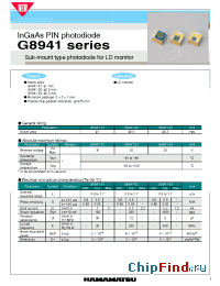 Datasheet G8941-03 manufacturer Hamamatsu