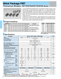Datasheet H5773-02 manufacturer Hamamatsu