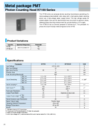 Datasheet H7155 manufacturer Hamamatsu