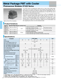 Datasheet H7422-01 manufacturer Hamamatsu
