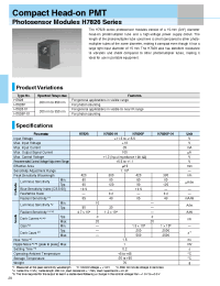 Datasheet H7826-01 manufacturer Hamamatsu