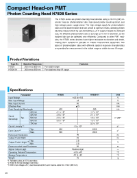Datasheet H7828-01 manufacturer Hamamatsu