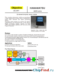 Datasheet H8353-01 manufacturer Hamamatsu