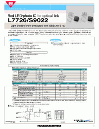 Datasheet H9021 manufacturer Hamamatsu