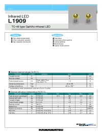 Datasheet L1909 manufacturer Hamamatsu