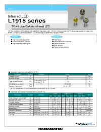 Datasheet L1915-01 manufacturer Hamamatsu