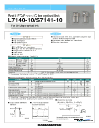 Datasheet L7140-10 manufacturer Hamamatsu