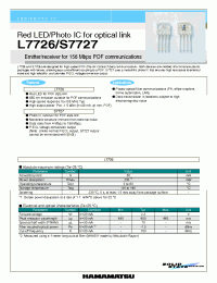 Datasheet L7726 manufacturer Hamamatsu