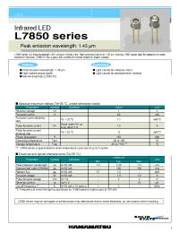 Datasheet L7850-01 manufacturer Hamamatsu