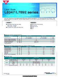 Datasheet L7892 manufacturer Hamamatsu