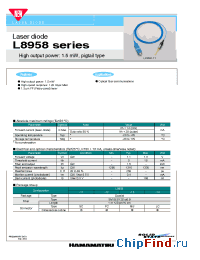Datasheet L8958 manufacturer Hamamatsu