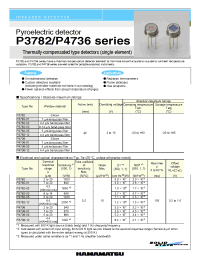 Datasheet P3782 manufacturer Hamamatsu
