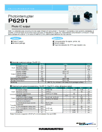 Datasheet P6291 manufacturer Hamamatsu