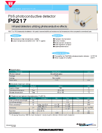 Datasheet P9217 manufacturer Hamamatsu