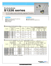 Datasheet S1226-18BK manufacturer Hamamatsu