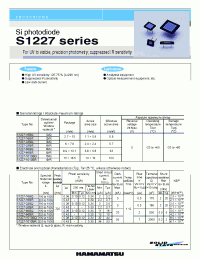 Datasheet S1227-16BQ manufacturer Hamamatsu