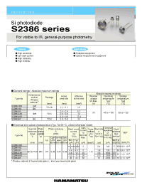Datasheet S2386-18L manufacturer Hamamatsu