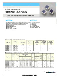 Datasheet S3590-02 manufacturer Hamamatsu