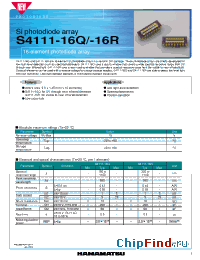 Datasheet S4111-16r manufacturer Hamamatsu