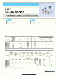 Datasheet S6045-03 manufacturer Hamamatsu