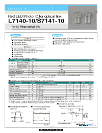 Datasheet S7141-10 manufacturer Hamamatsu