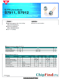 Datasheet S7912 manufacturer Hamamatsu