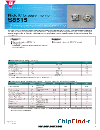 Datasheet S8515 manufacturer Hamamatsu