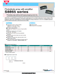 Datasheet S8865 manufacturer Hamamatsu