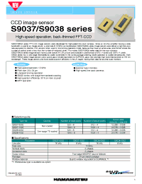 Datasheet S9038 manufacturer Hamamatsu