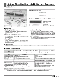 Datasheet FX6-20P-0.8SV1 manufacturer Hirose