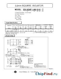 Datasheet ESI-3EAR1.950G01-T manufacturer Hitachi Metals