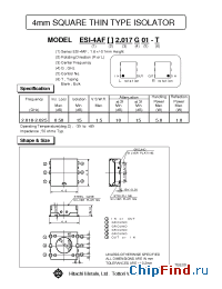 Datasheet ESI-4AFR2.017G01-T manufacturer Hitachi Metals