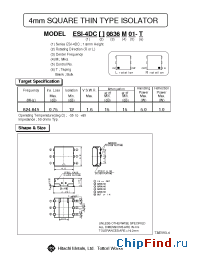 Datasheet ESI-4DCR0.836M01-T manufacturer Hitachi Metals